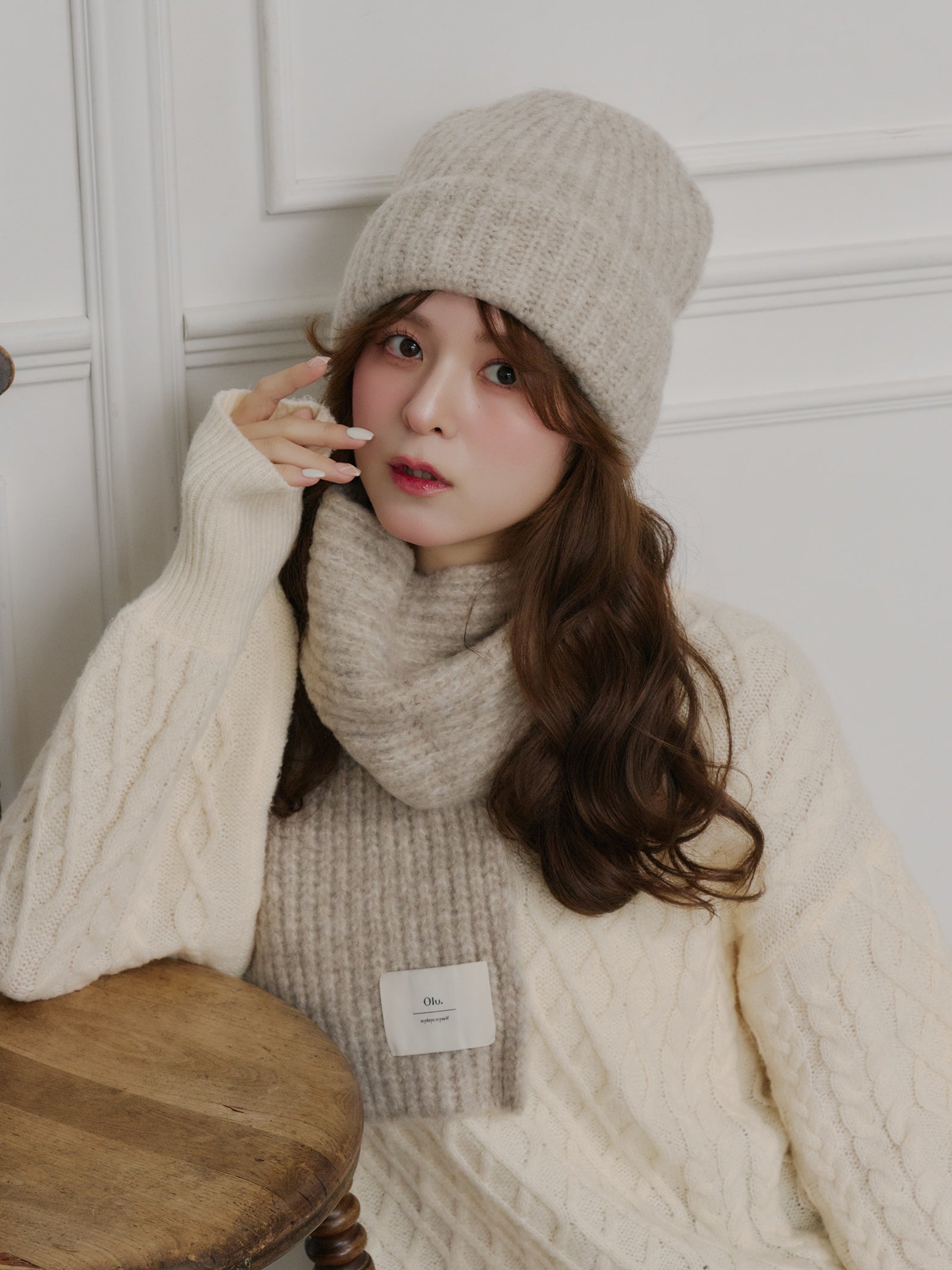 ニットマフラー×ワッチセット