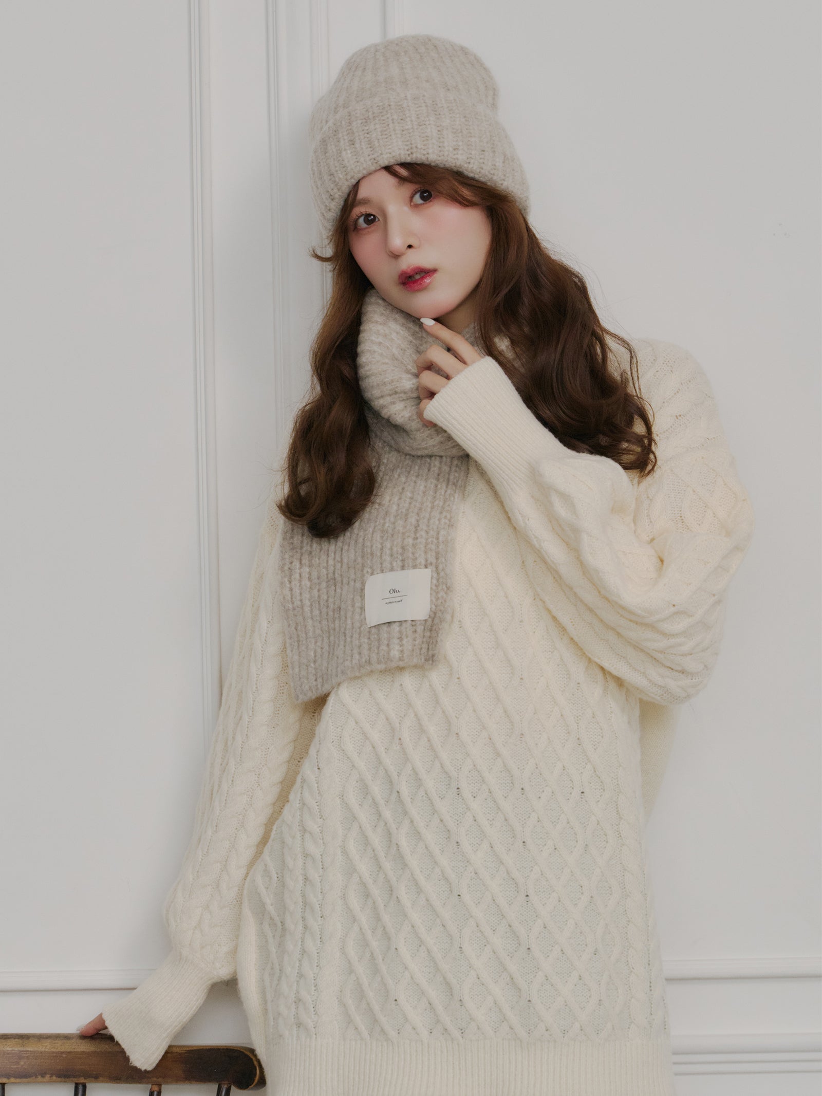 ニットマフラー×ワッチセット