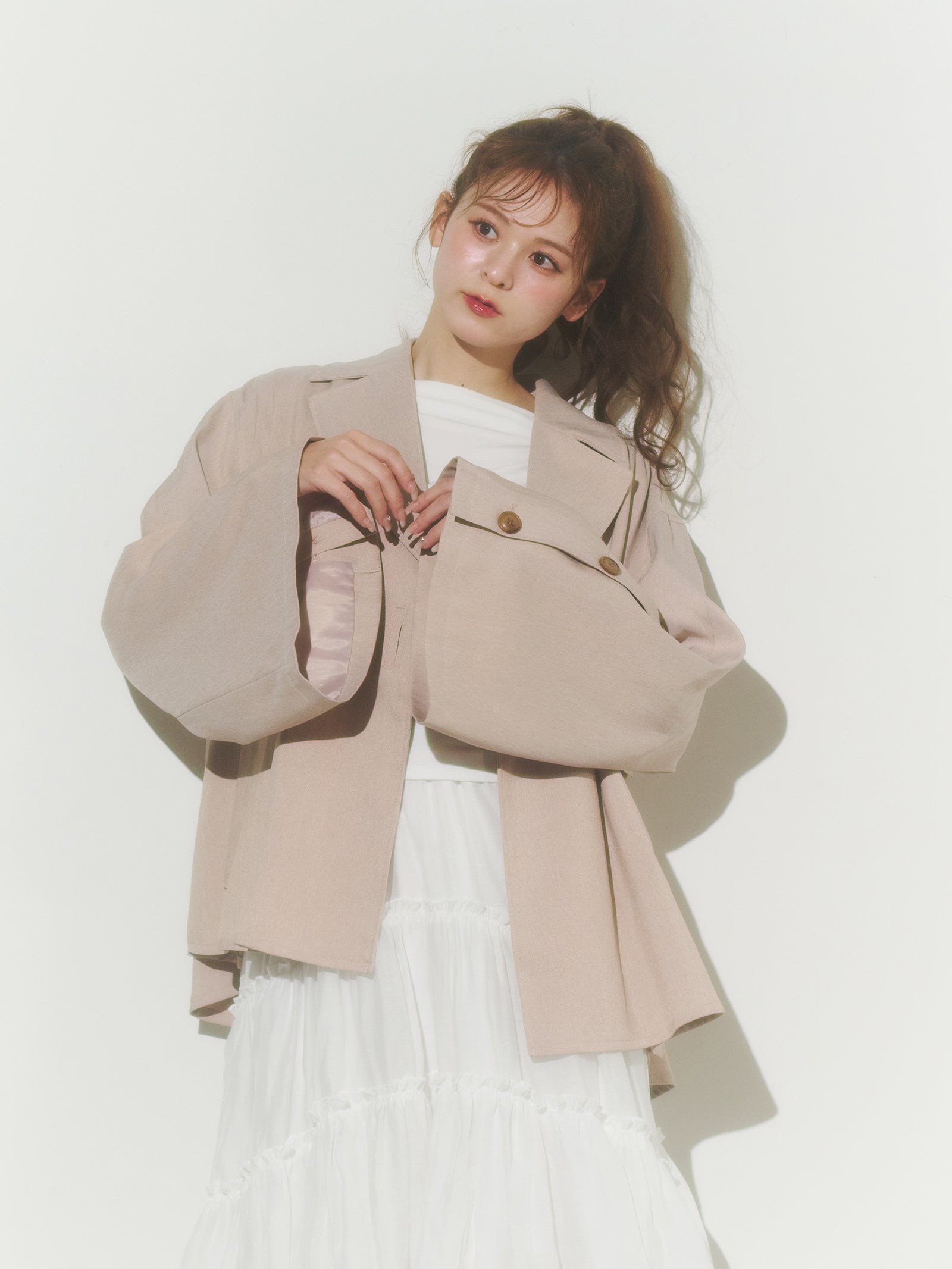 3wayキャンディスリーブトレンチコート