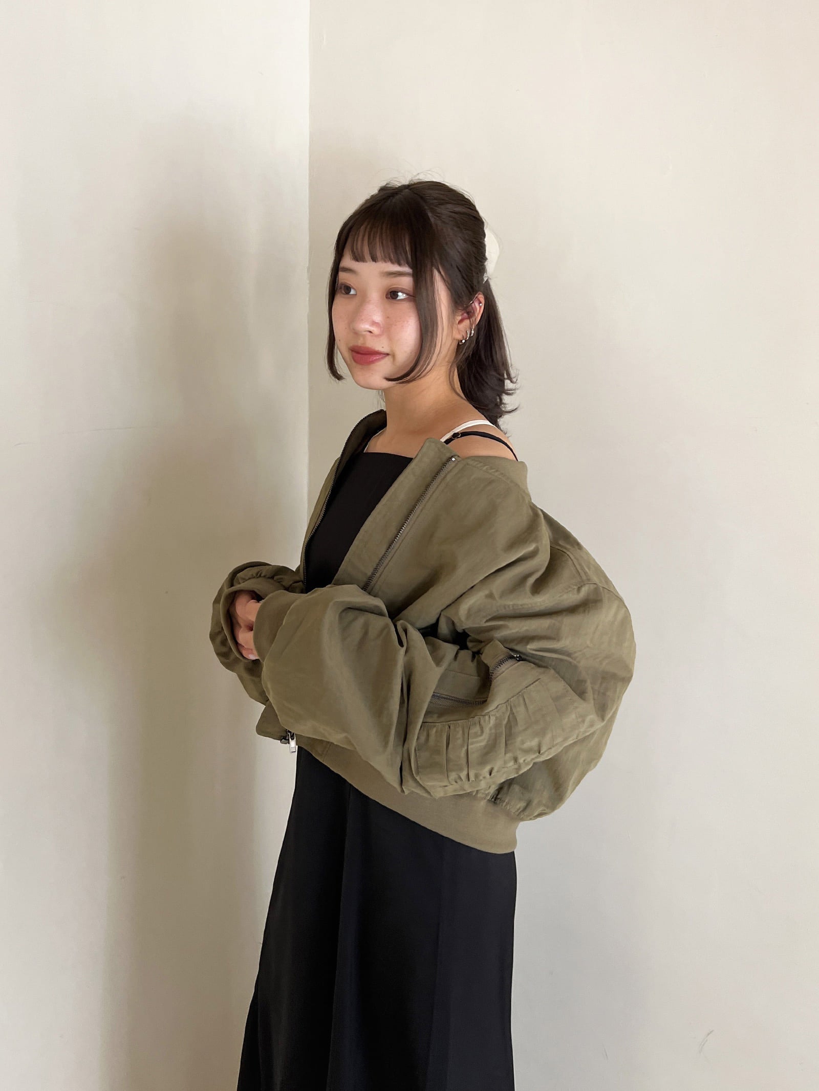 クシュクシュクロップドブルゾン