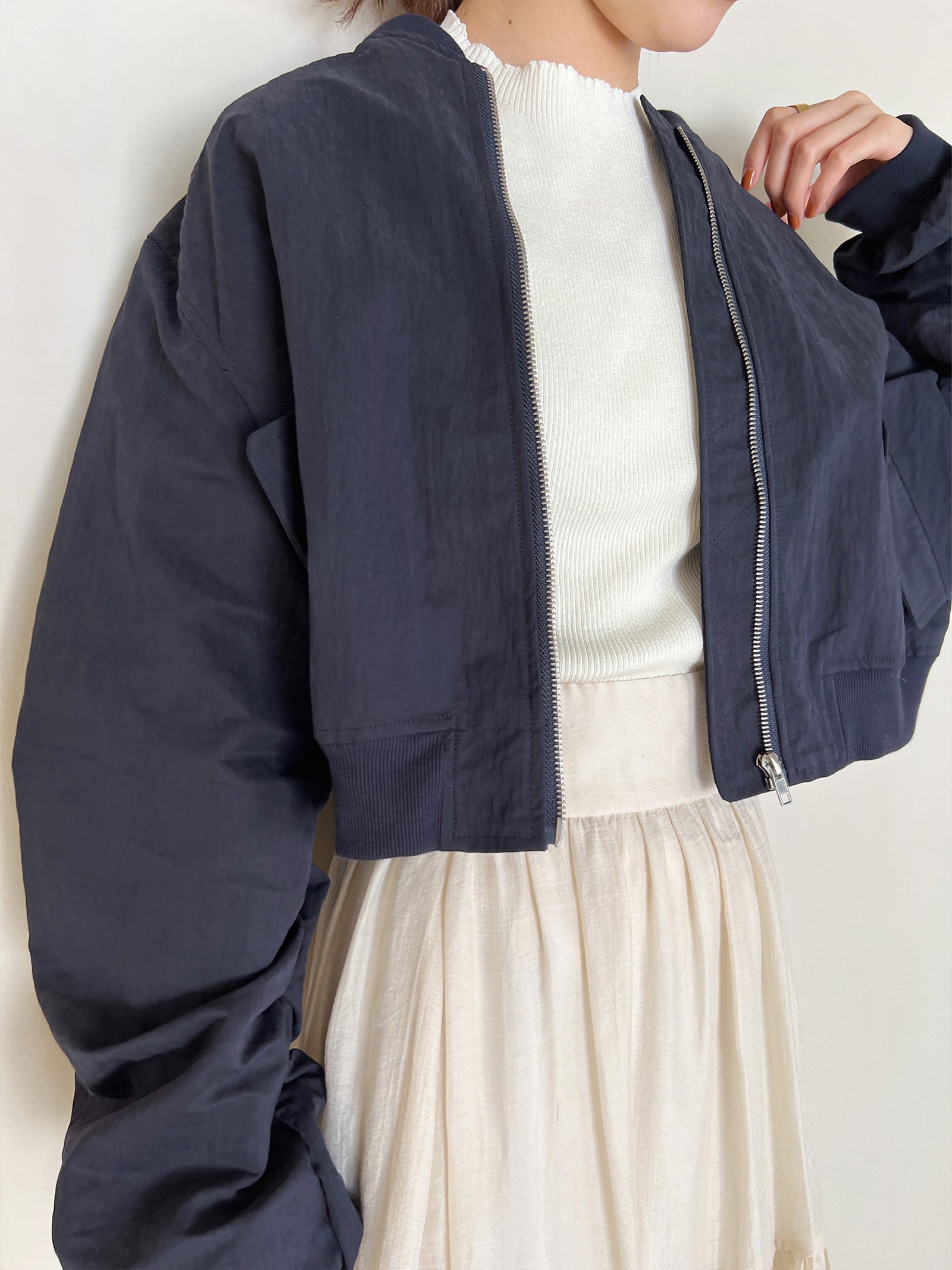 定価4.3万　OBLI オブリ　グロングランジャケット　ブルゾン　ベージュ 定価4.3万 OBLI オブリ グロングランジャケット ブルゾン ベージュ