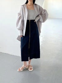 ジップデニムスカート