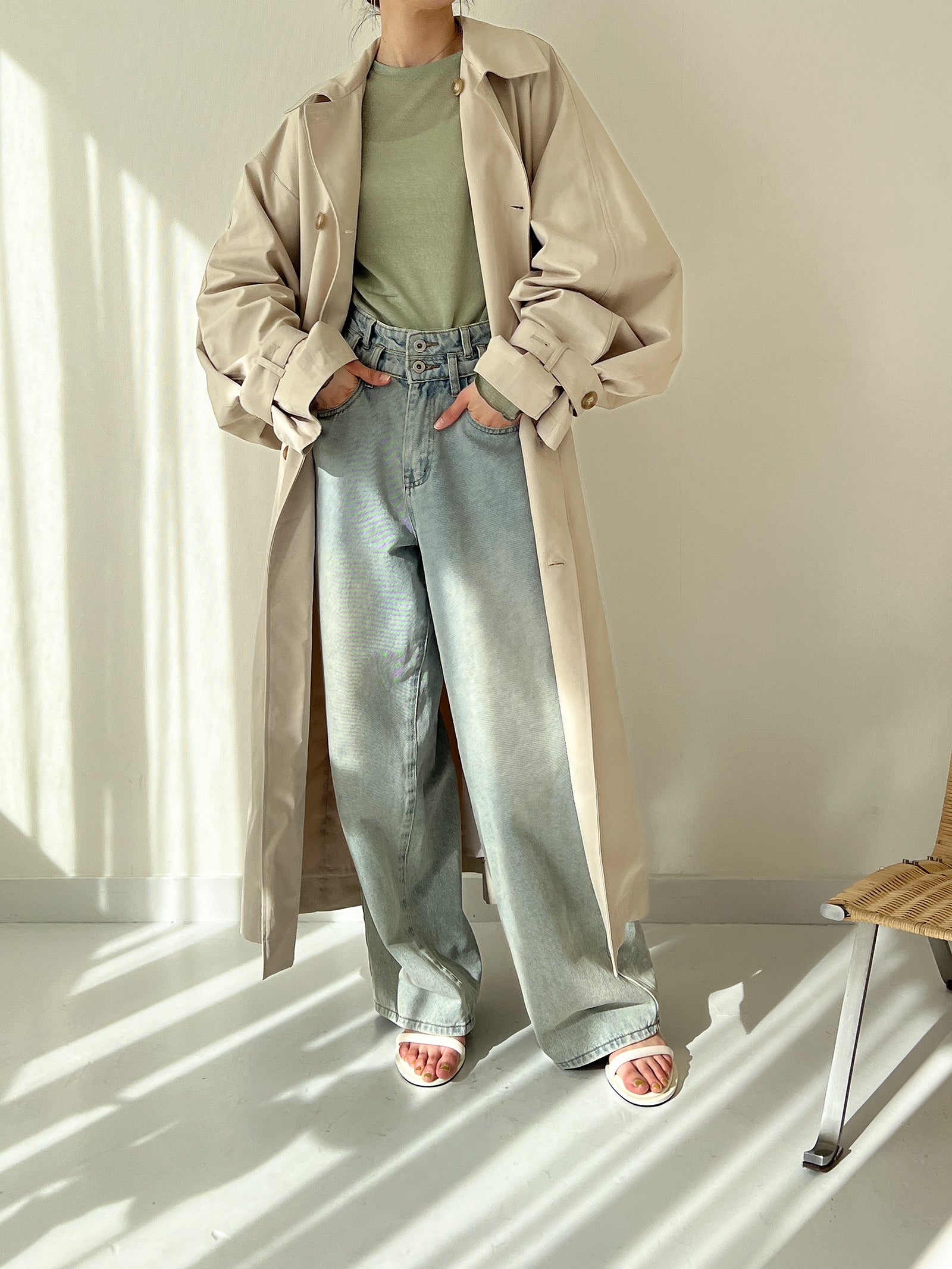 ボリュームスリーブトレンチコート