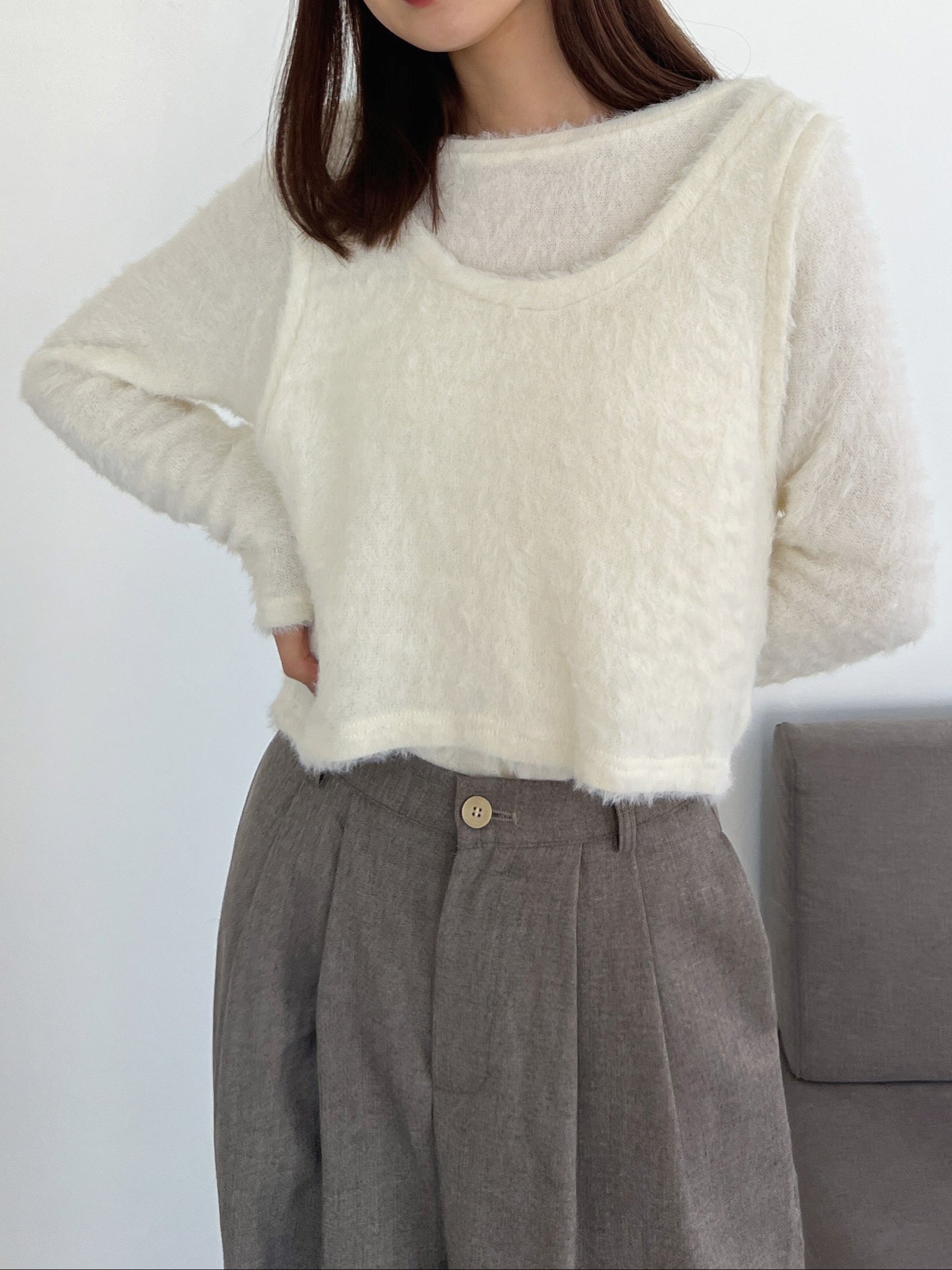 シャギーセットトップス