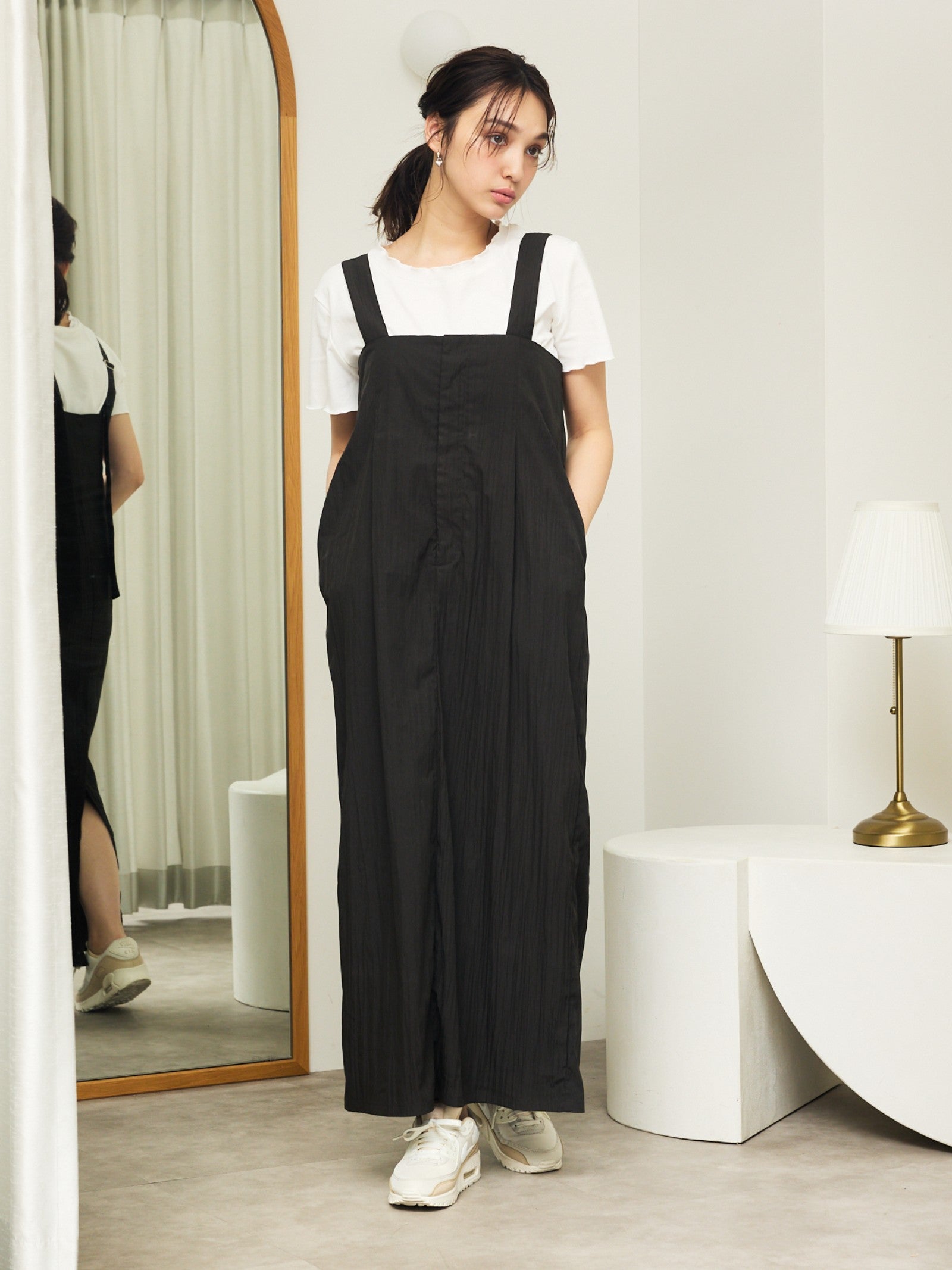 ハイウエストジャンパースカート