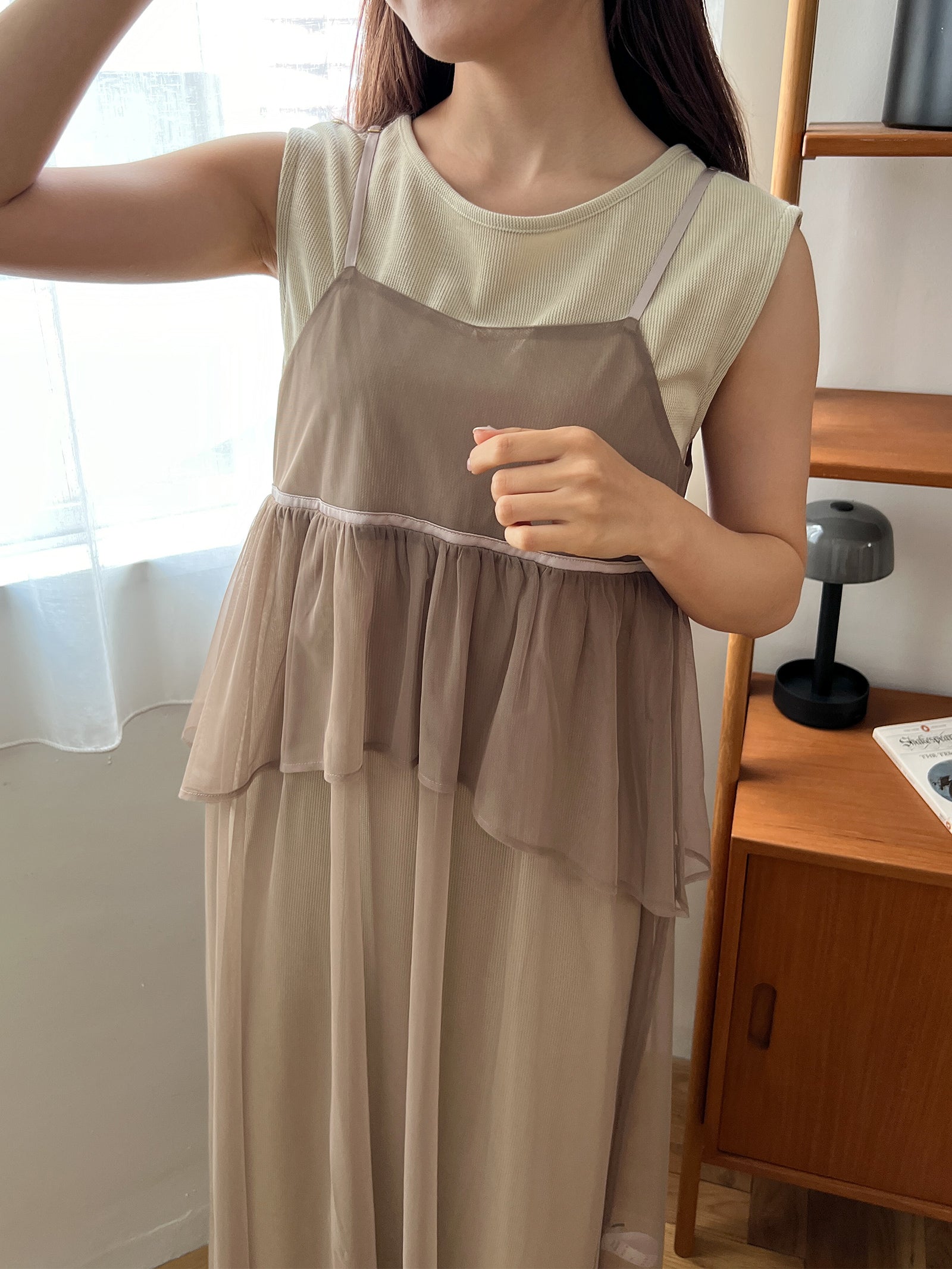 チュールキャミソールセットワンピース