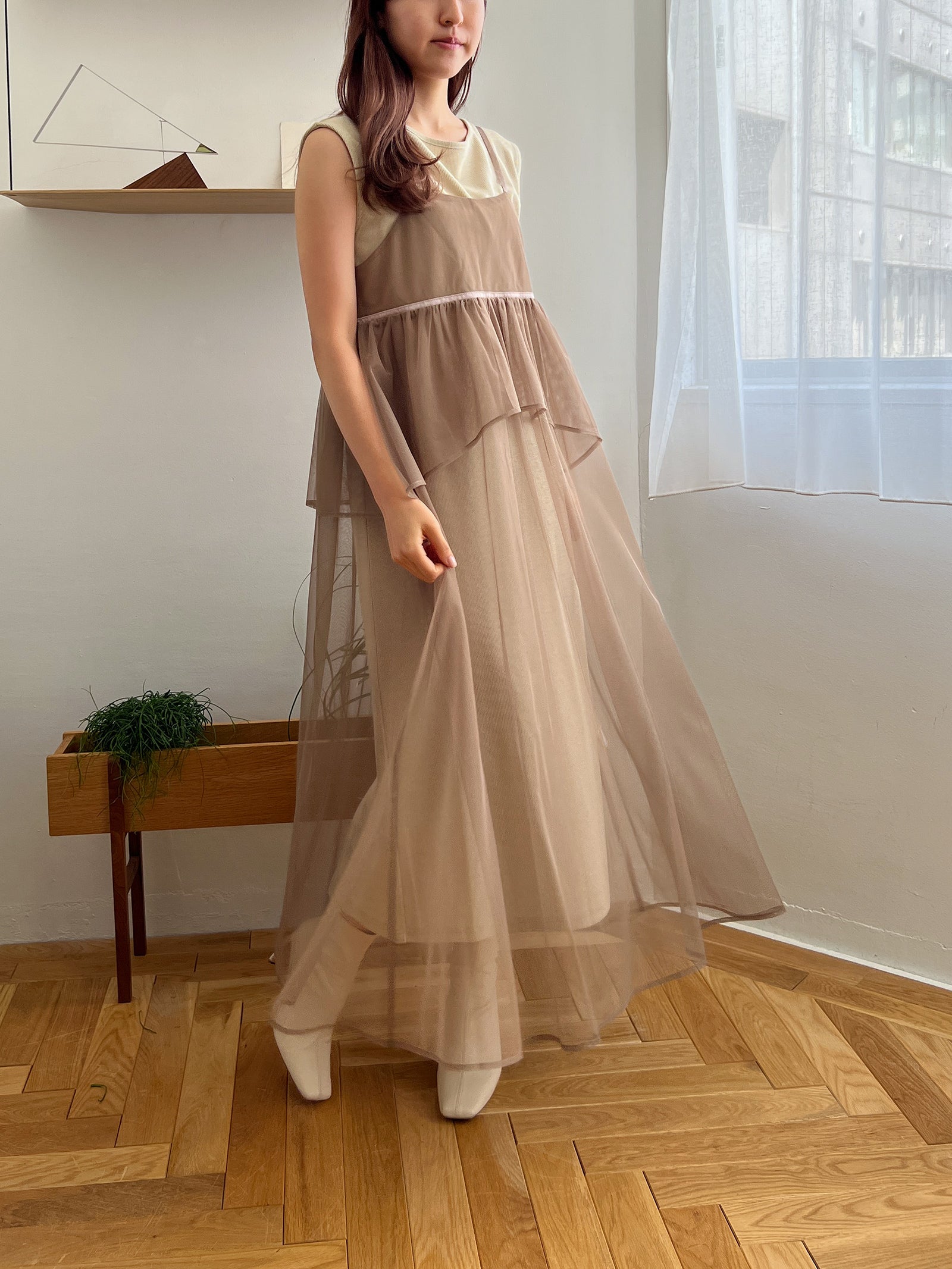 シャネル　未使用　チュールキャミソール 美シルエット♡【 CHANEL 】 シャネル キャミソール トップ (CHANEL