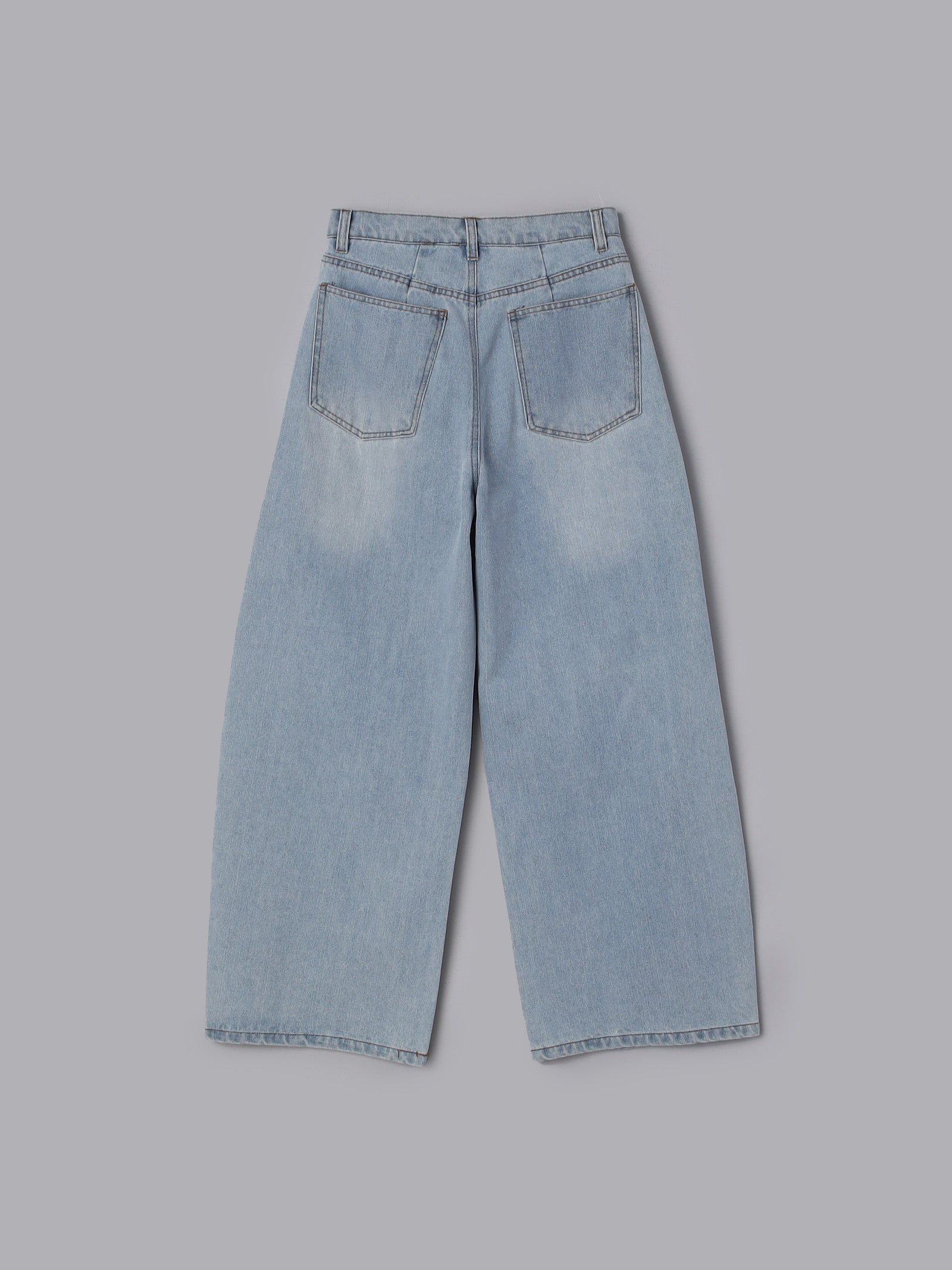 【mi】タックデニムパンツ UN Olu. ジーンズ デニム デニムパンツ タックデニムパンツ
