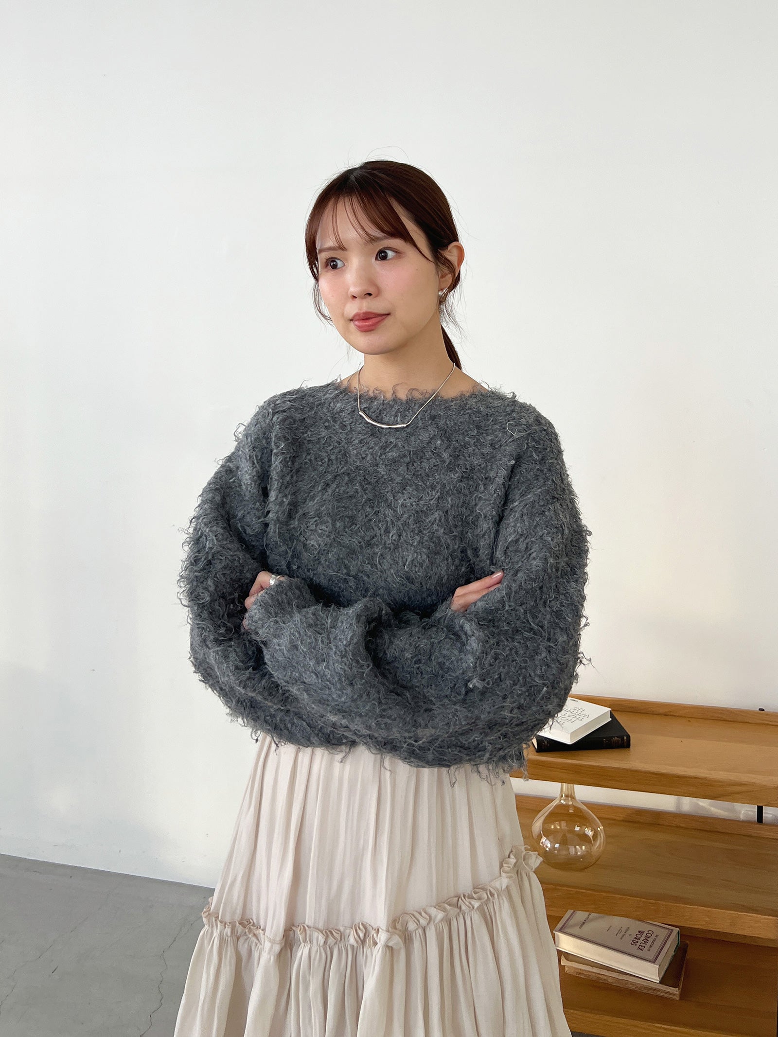 Olu. オルドット シャギーショートニット ミックスシャギーショートニット