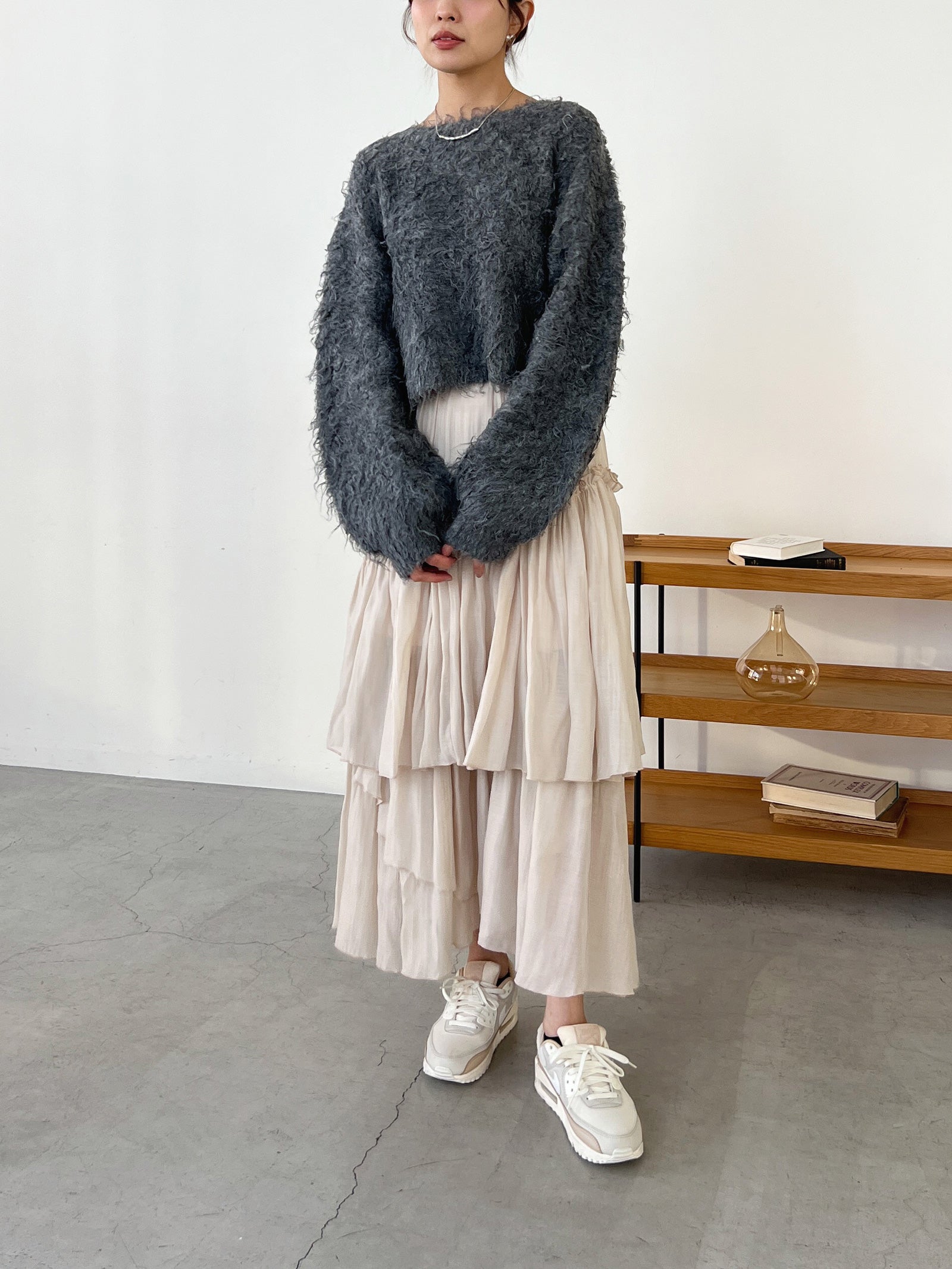 Olu. オルドット シャギーショートニット ミックスシャギーショートニット
