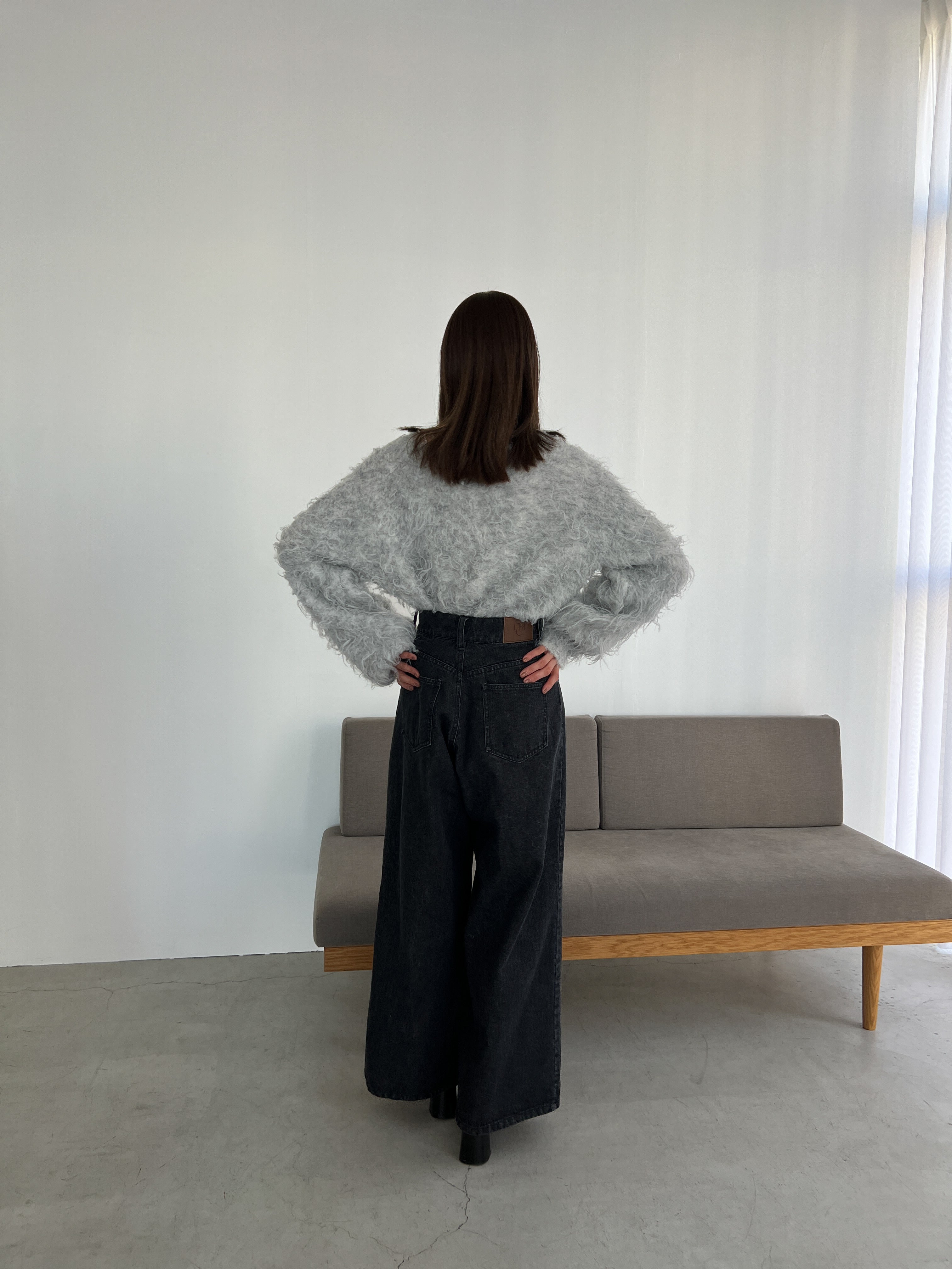 ミックスシャギーショートニット