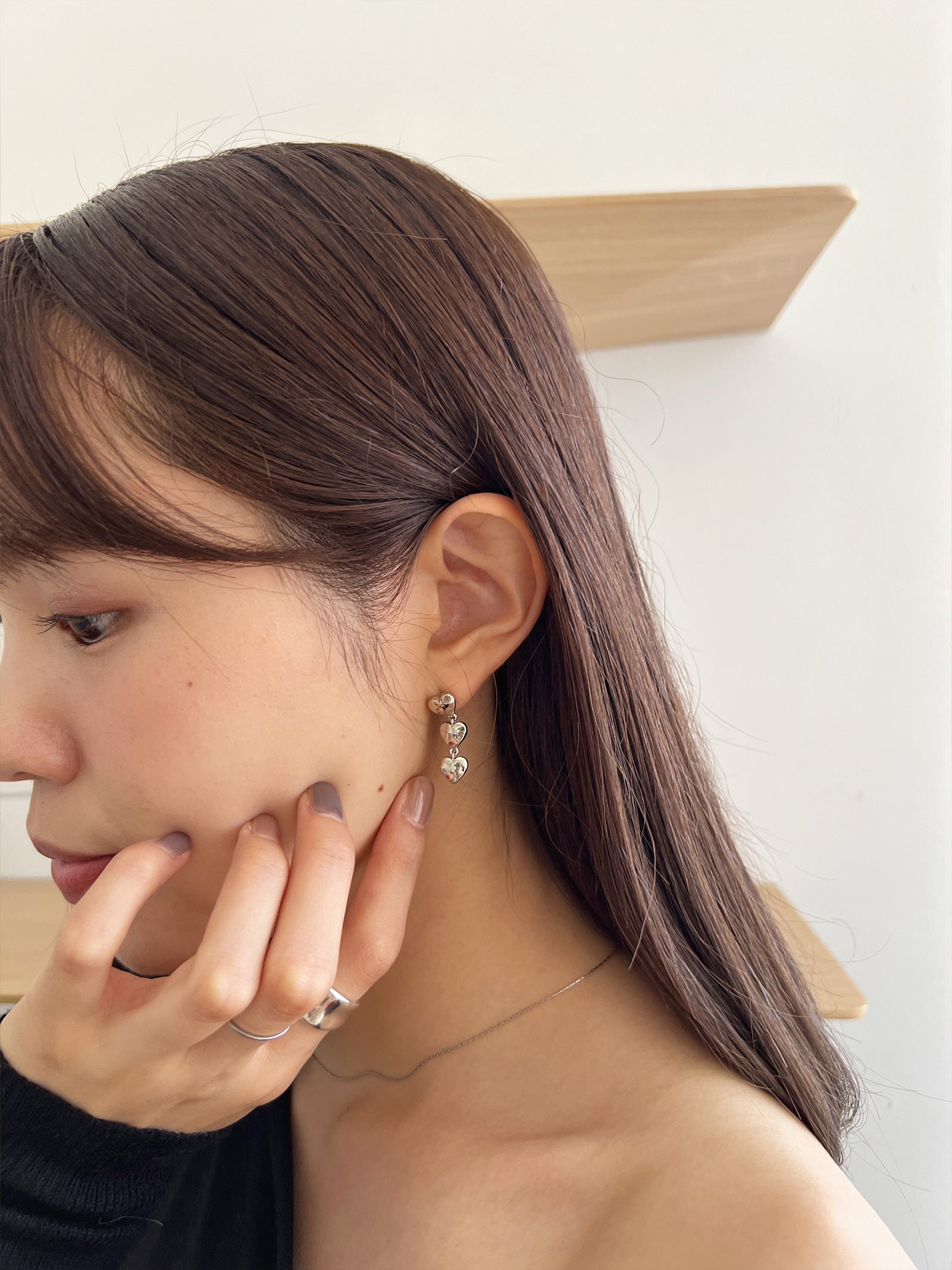 ミニハートピアス