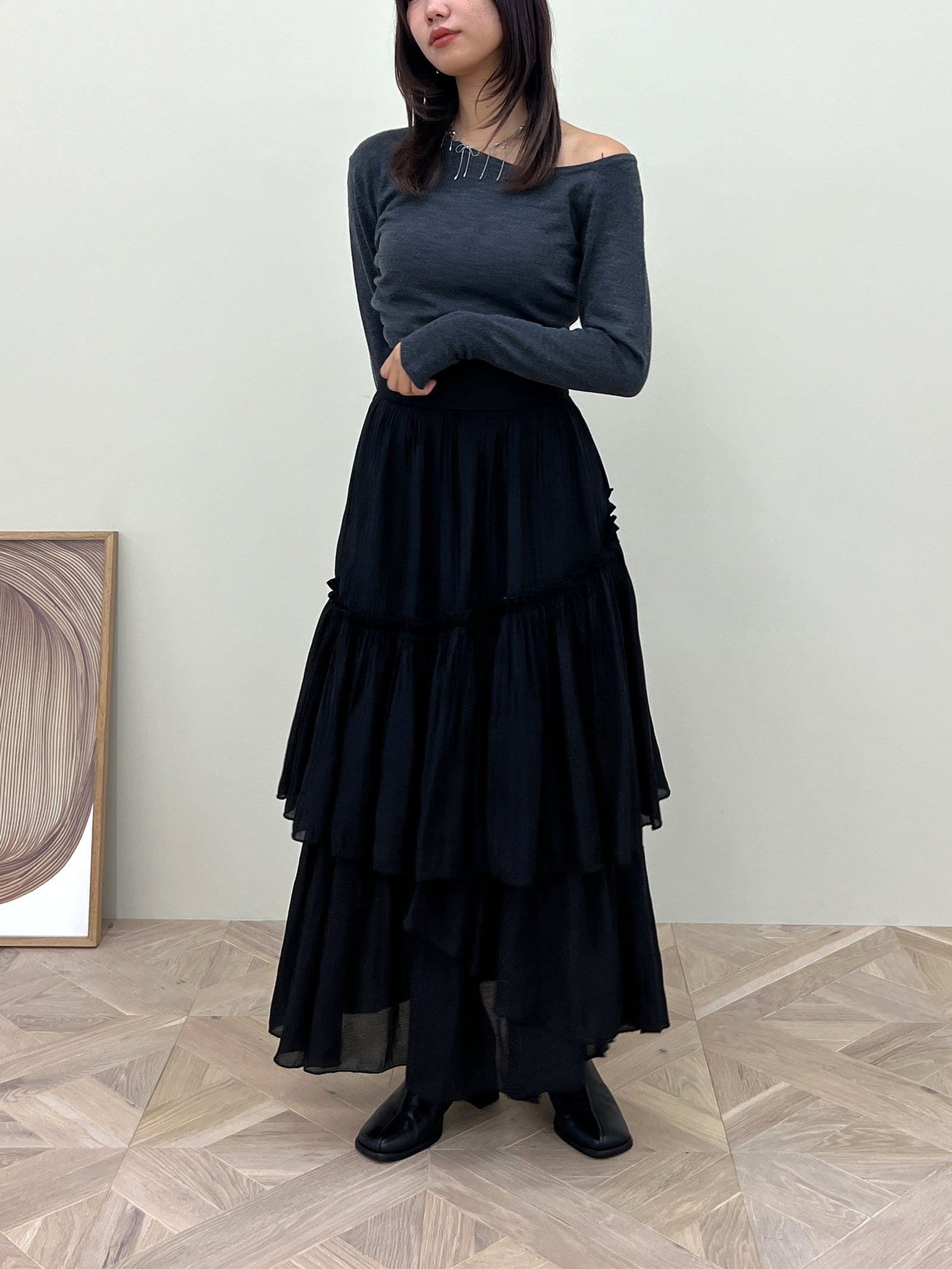 ランダムティアードスカート