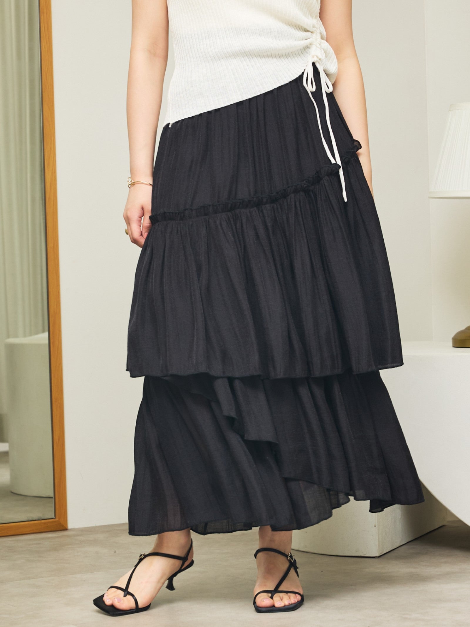 (新品未使用) Mystrada♡新作♡ランダムティアードスカート ランダムティアードスカート（スカート）｜Mystrada（マイ