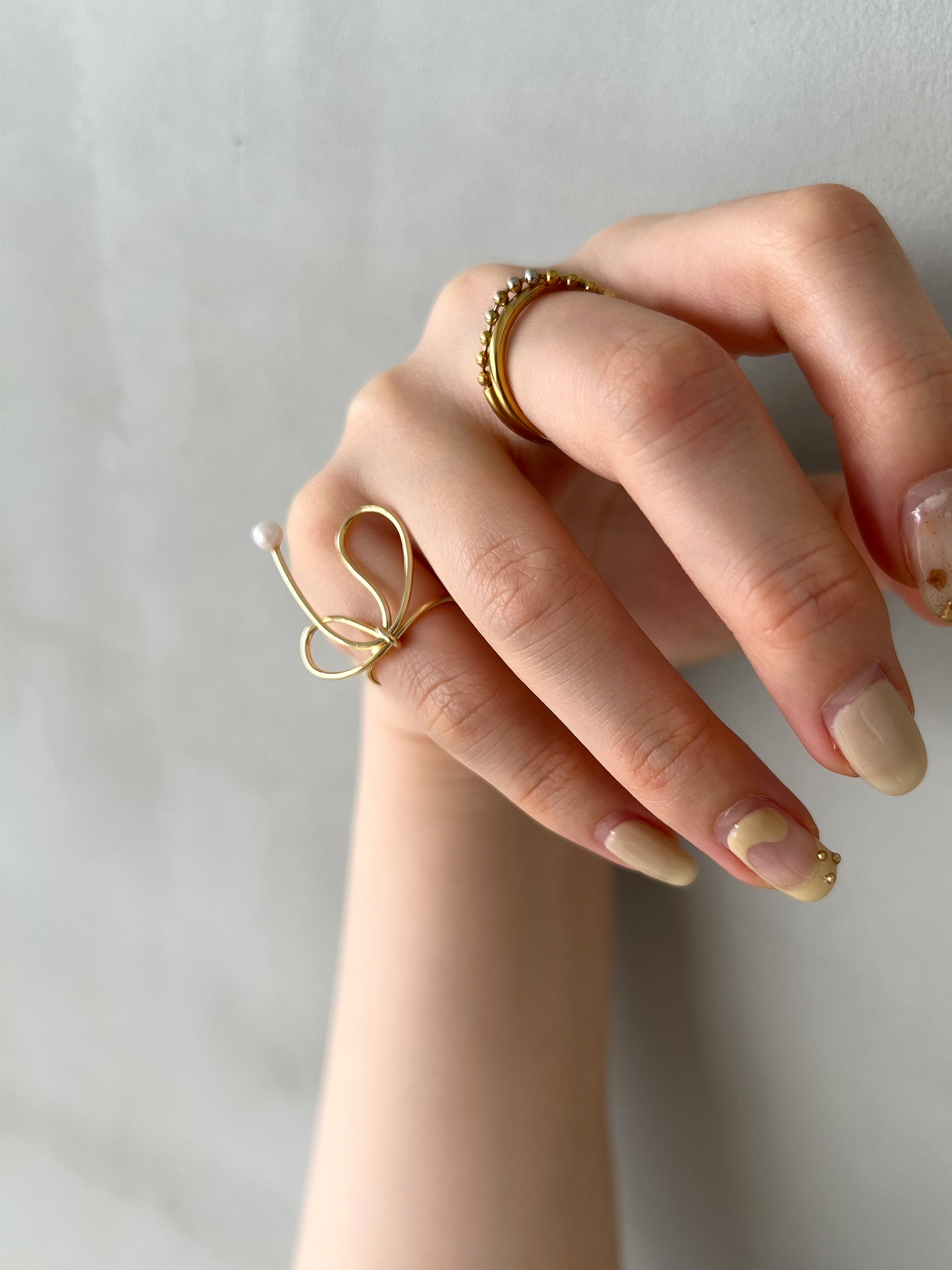 リボンピンキーリング