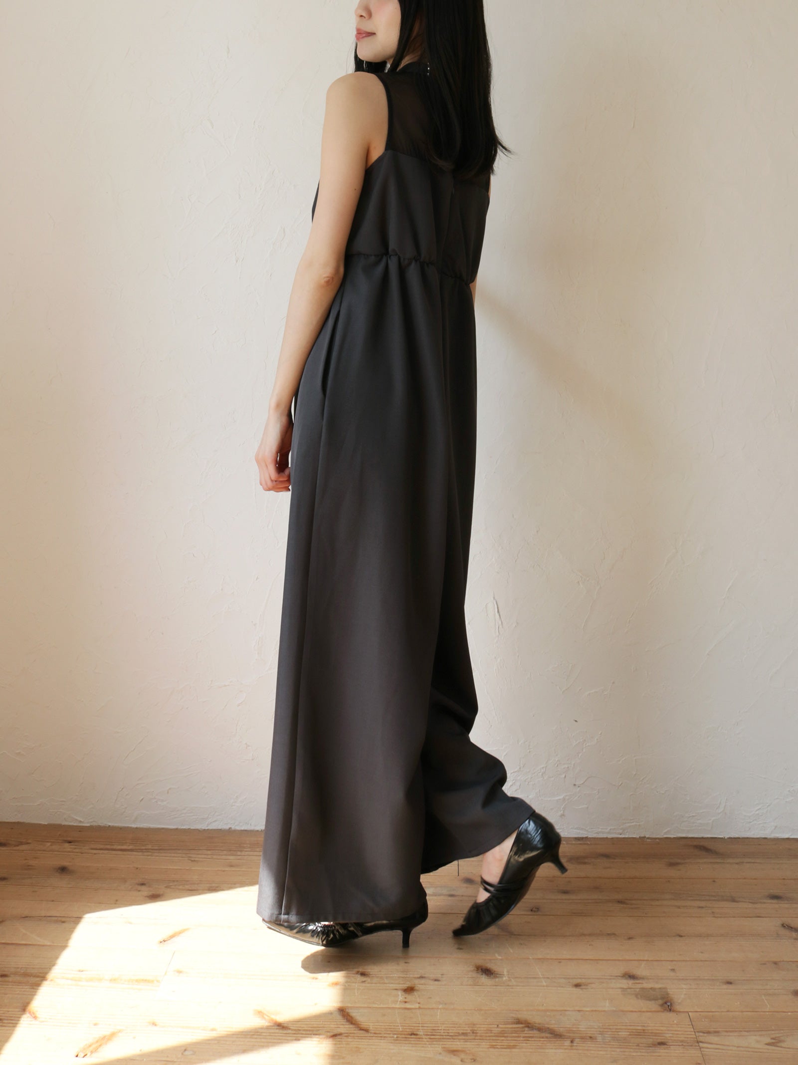 オケージョンオールインワン オケージョン/結婚式】テーラードウエストボタンオールインワン