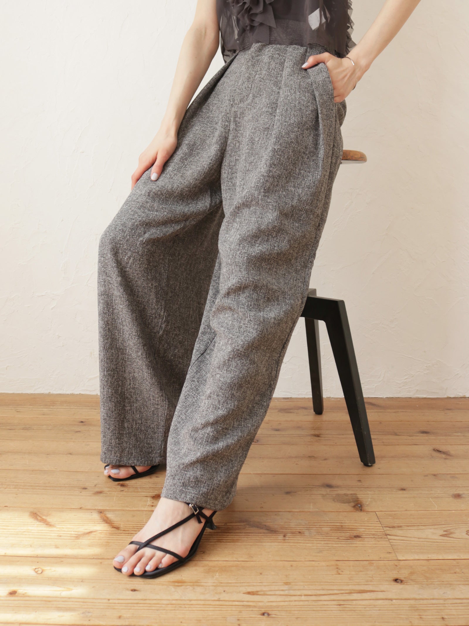 サマーツイードワイドパンツ
