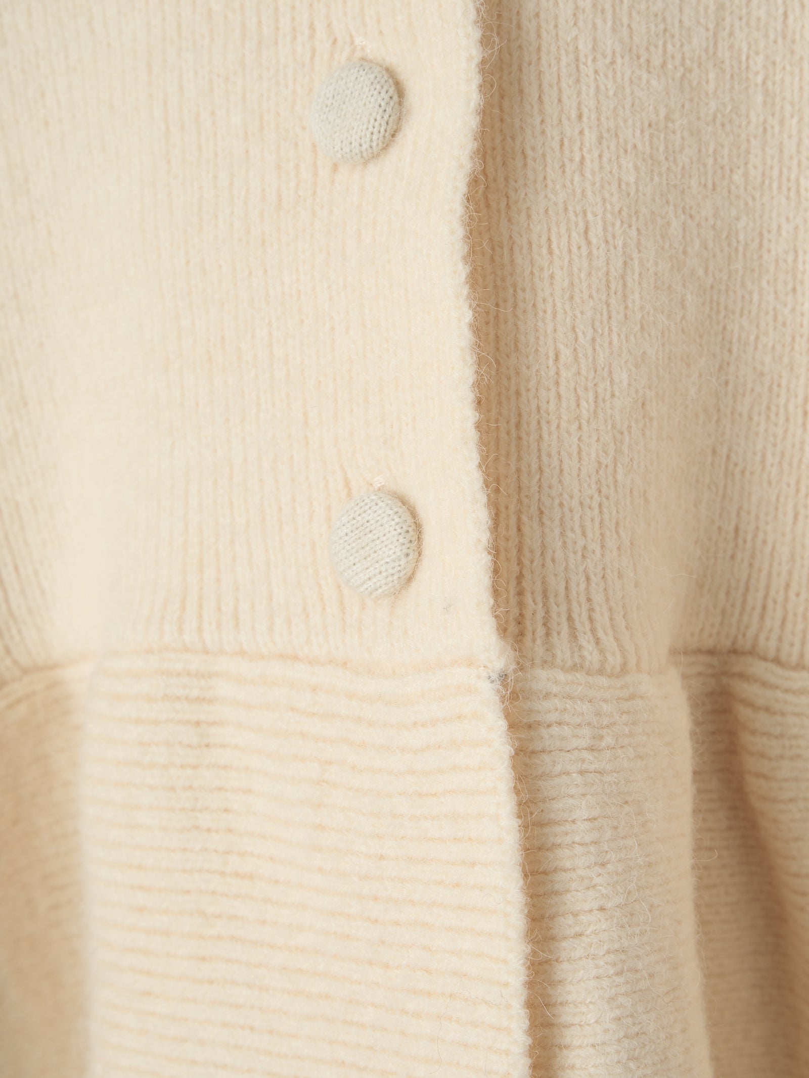 【mic】クラシックペプラムニットカーディガン