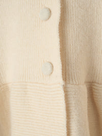 【mic】クラシックペプラムニットカーディガン