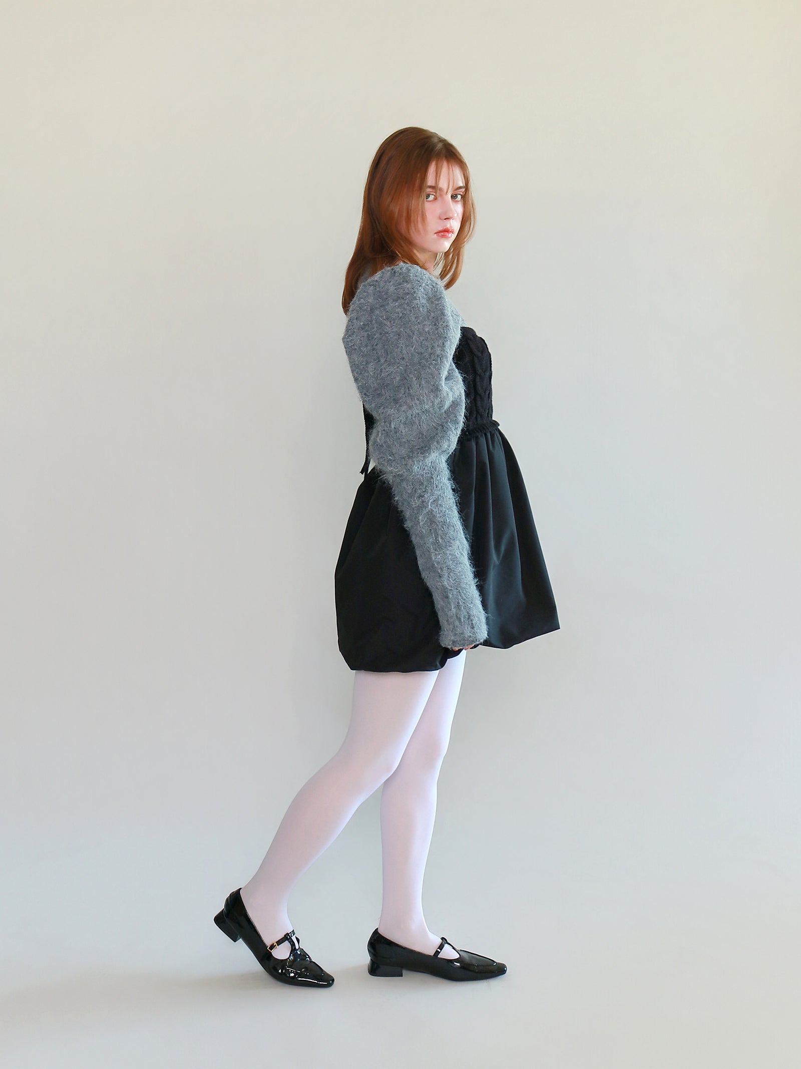 【mic】ケーブルバルーンキャミソールワンピース