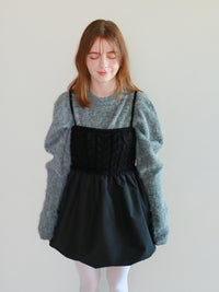 【mic】ケーブルバルーンキャミソールワンピース