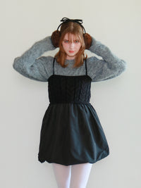 【mic】ケーブルバルーンキャミソールワンピース