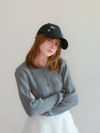 【mic】フラワービジューキャップ