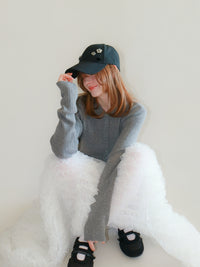 【mic】フラワービジューキャップ