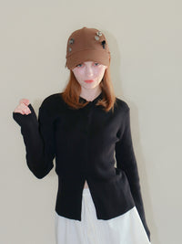 【mic】フラワービジューキャップ