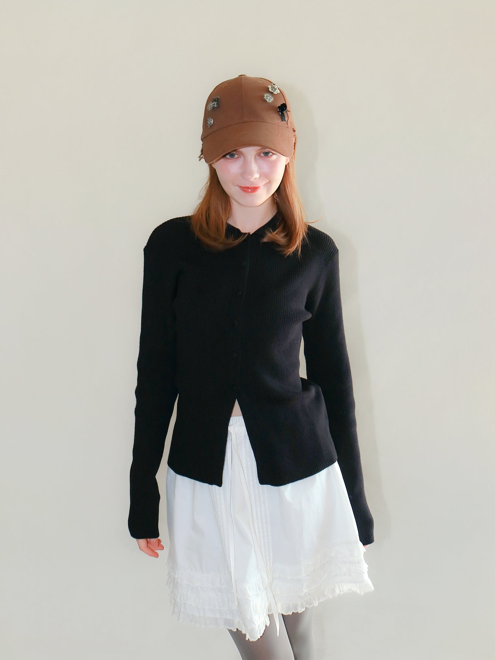 【mic】フラワービジューキャップ