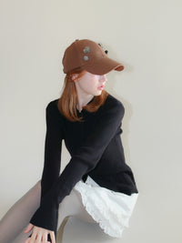 【mic】フラワービジューキャップ