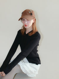 【mic】フラワービジューキャップ