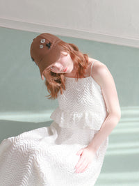 【mic】フラワービジューキャップ