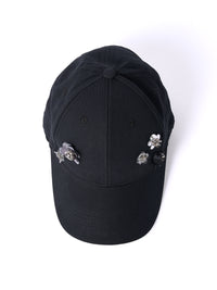 【mic】フラワービジューキャップ