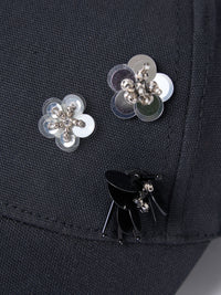 【mic】フラワービジューキャップ