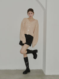 ローゲージVネックニットカーディガン