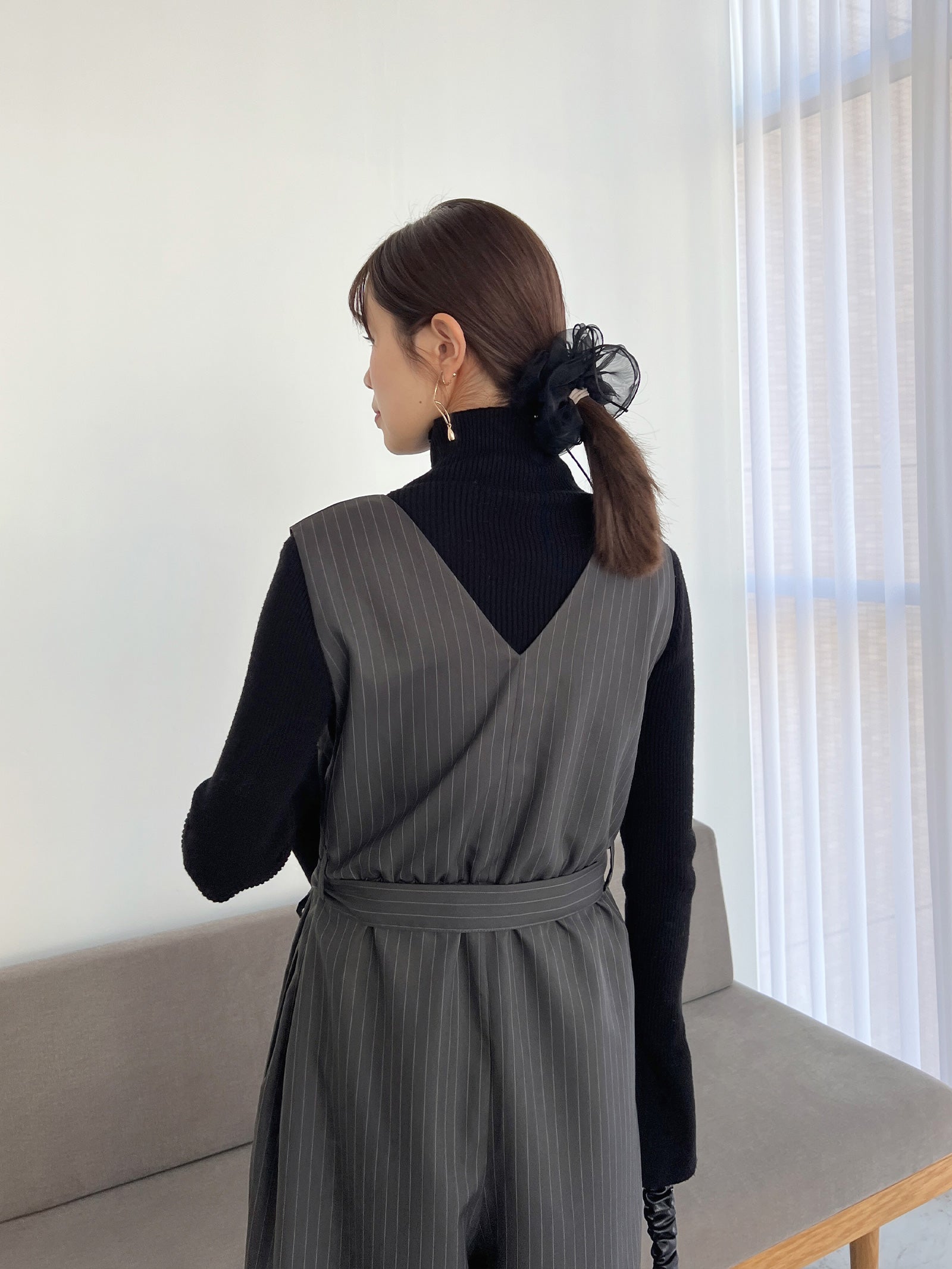 ストライプオールインワン