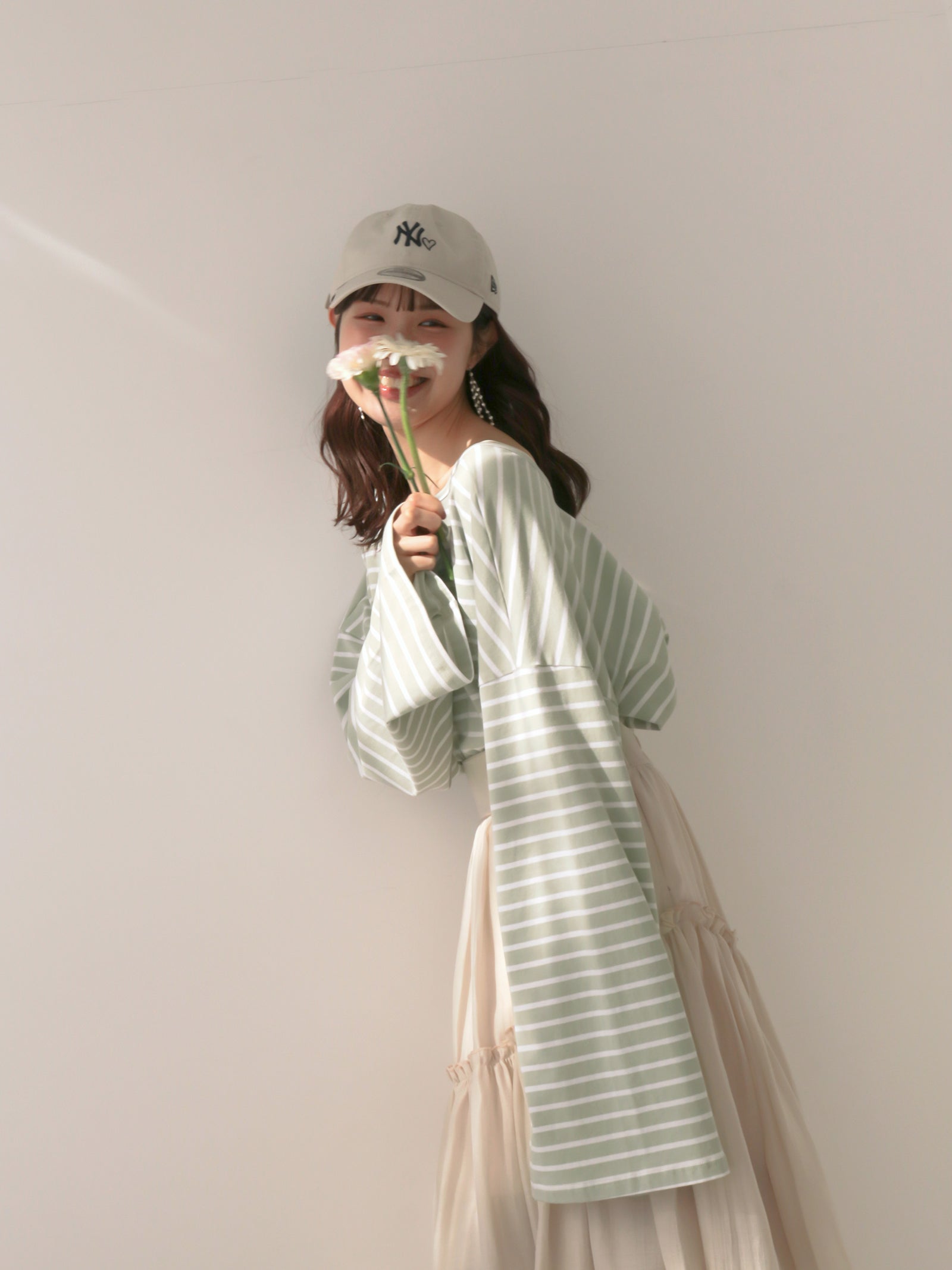 【mic】ワイドスリーブボーダーTシャツ