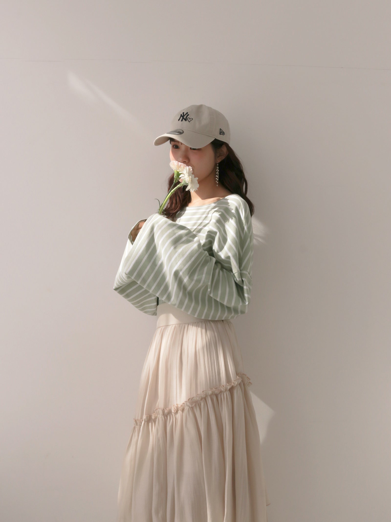 【mic】ワイドスリーブボーダーTシャツ