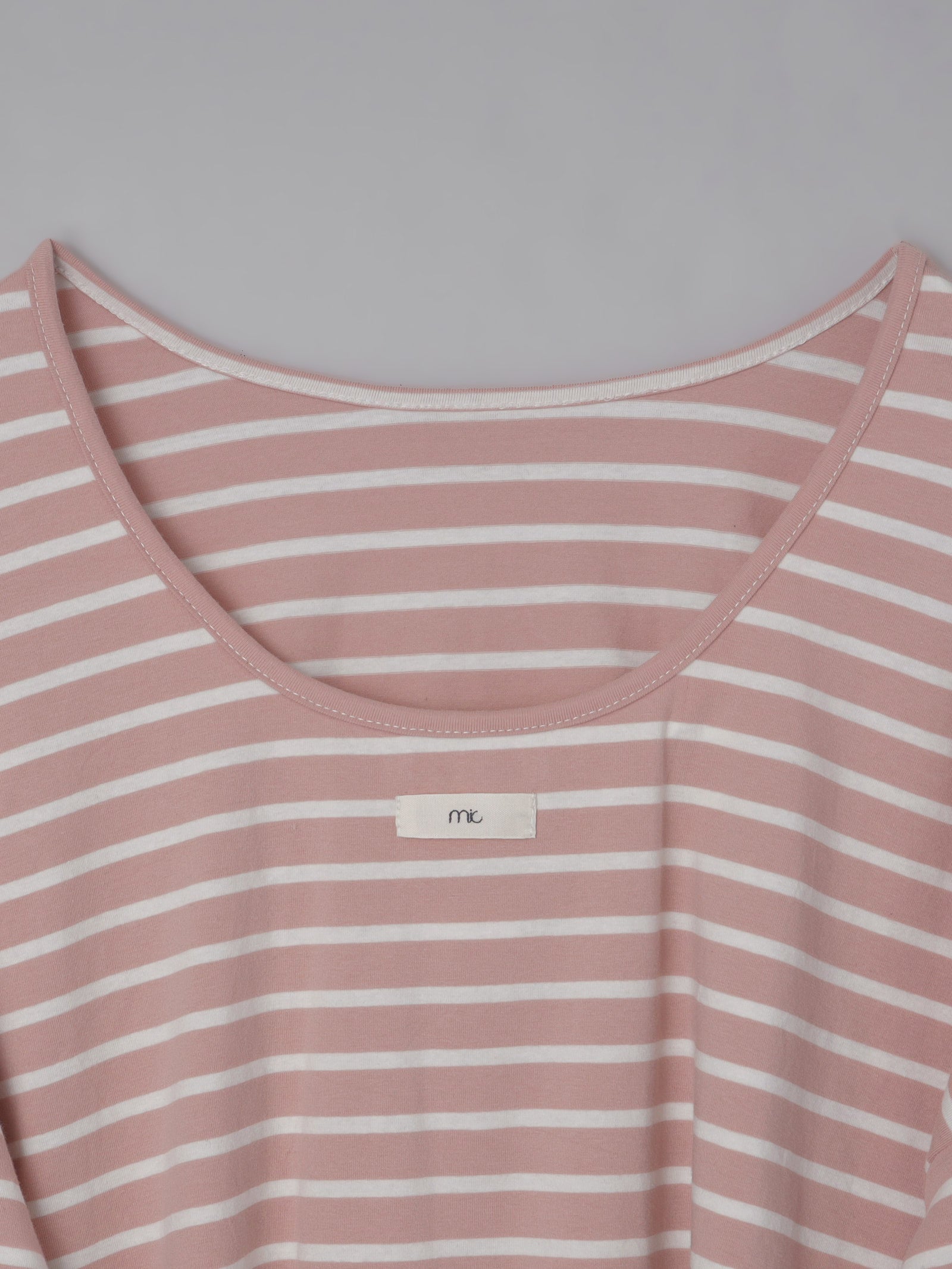 【mic】ワイドスリーブボーダーTシャツ