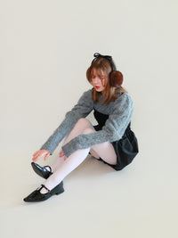 【mic】モヘアパフスリーブニット