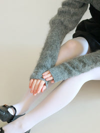 【mic】モヘアパフスリーブニット