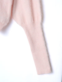 【mic】モヘアパフスリーブニット