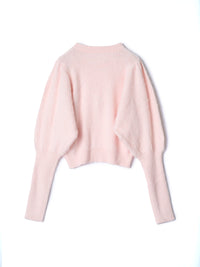 【mic】モヘアパフスリーブニット