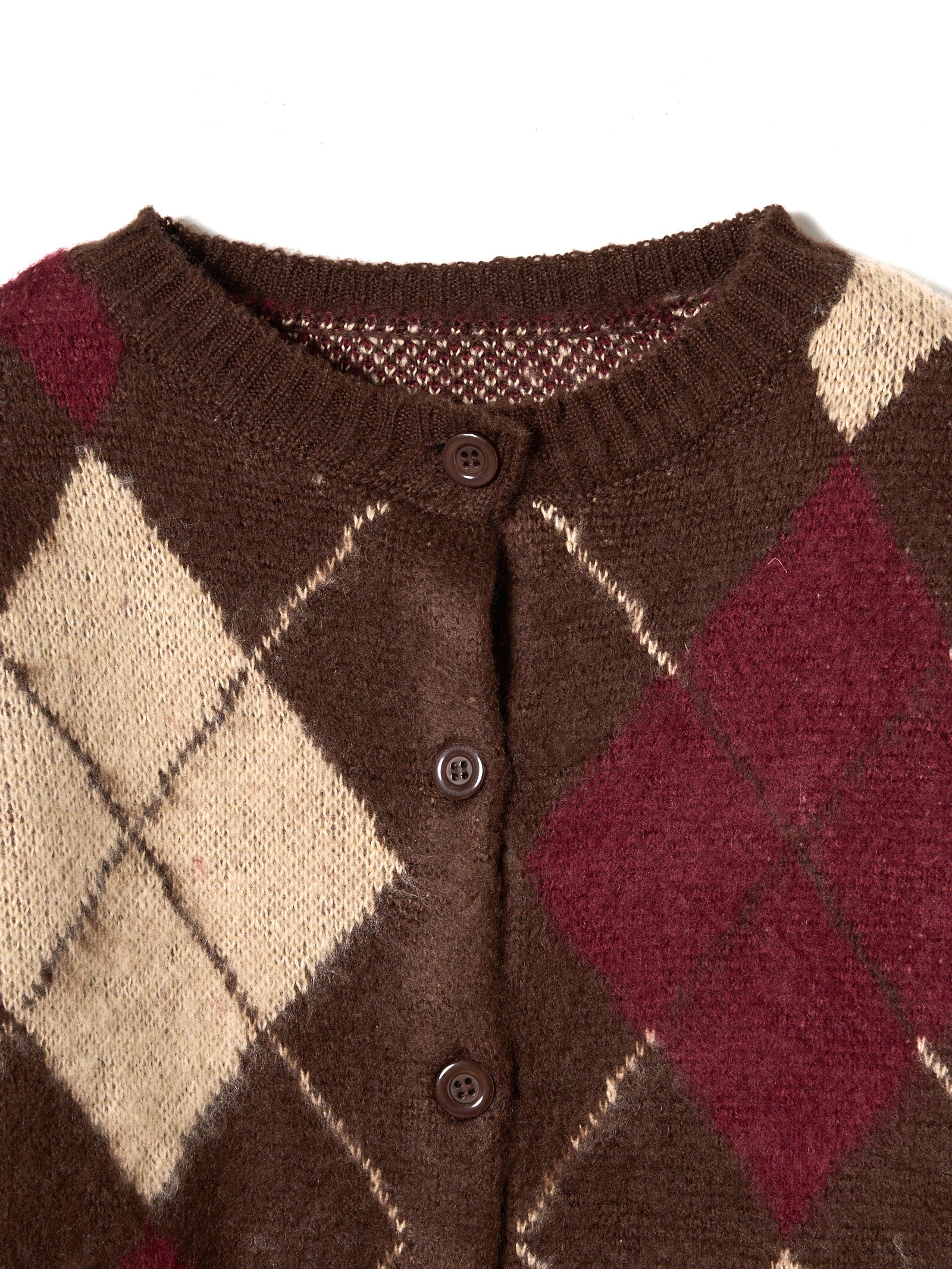 【mic】アーガイルニットカーディガン