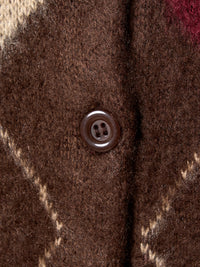 【mic】アーガイルニットカーディガン