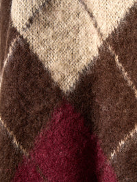 【mic】アーガイルニットカーディガン