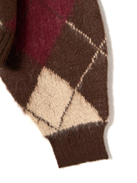 【mic】アーガイルニットカーディガン