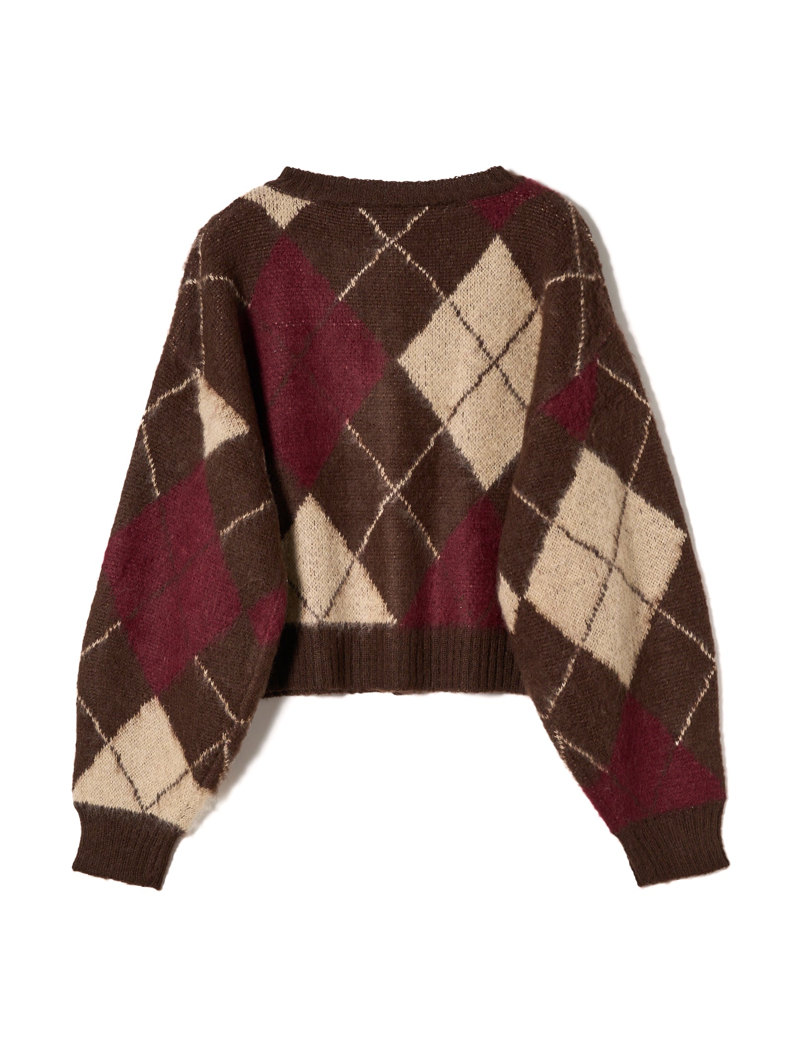 【mic】アーガイルニットカーディガン