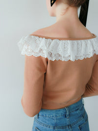 【mic】ベルラッフルニットカーディガン